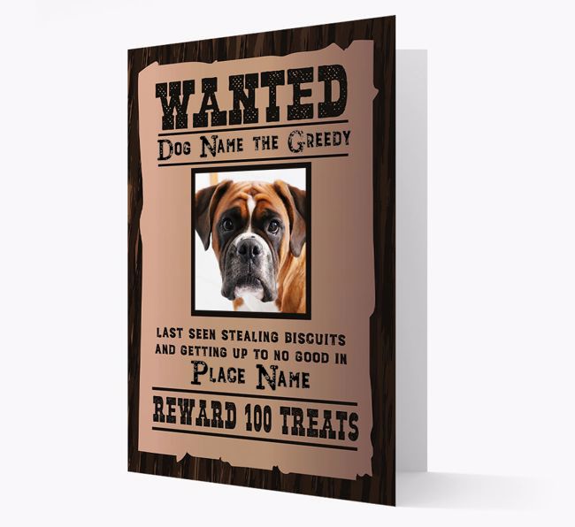 'Wanted Poster' - Personalized {breedFullName} Photo Upload Card